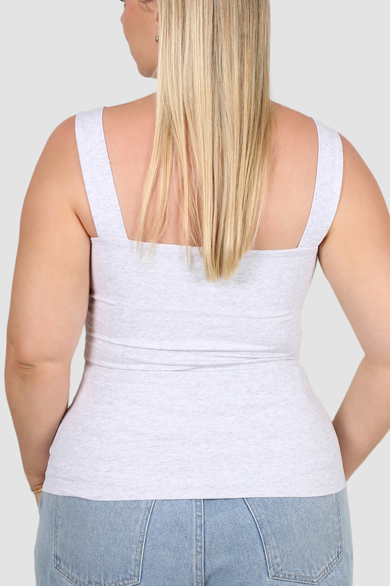 QUINN TOP GREY MARLE - Fayt The Label
