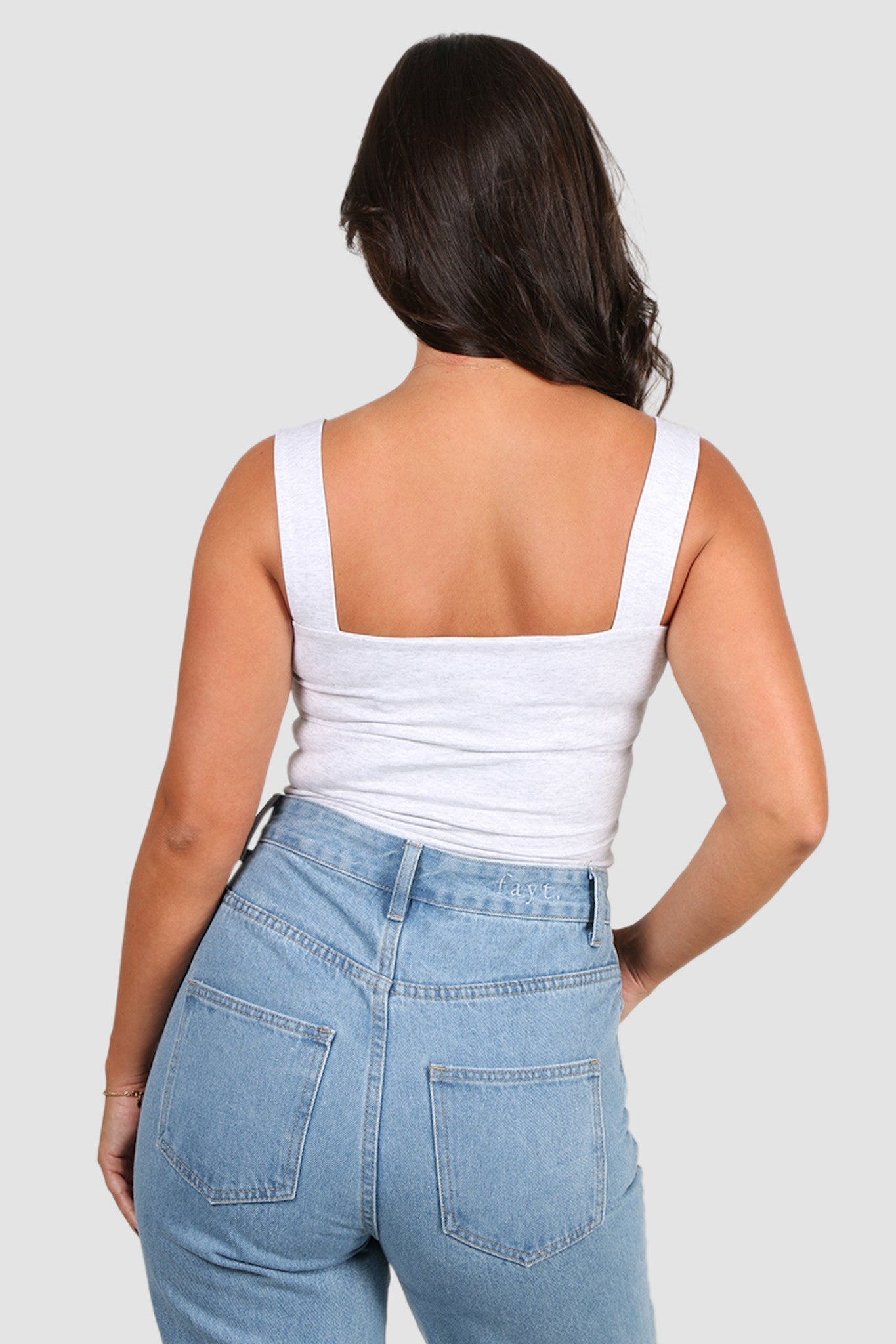QUINN TOP GREY MARLE - Fayt The Label
