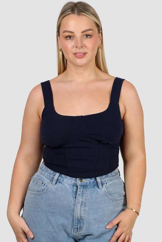 RATA TOP NAVY - Fayt The Label