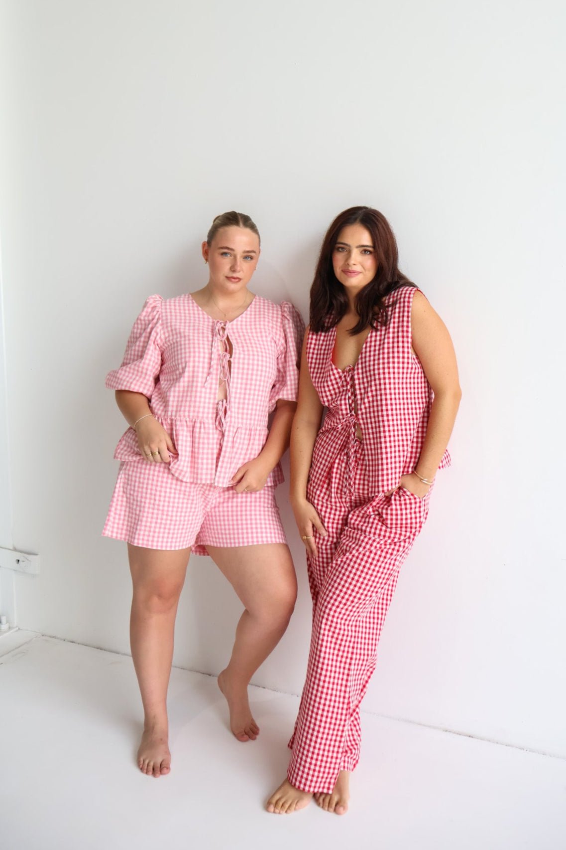 RAYA PANTS RED GINGHAM - Fayt The Label