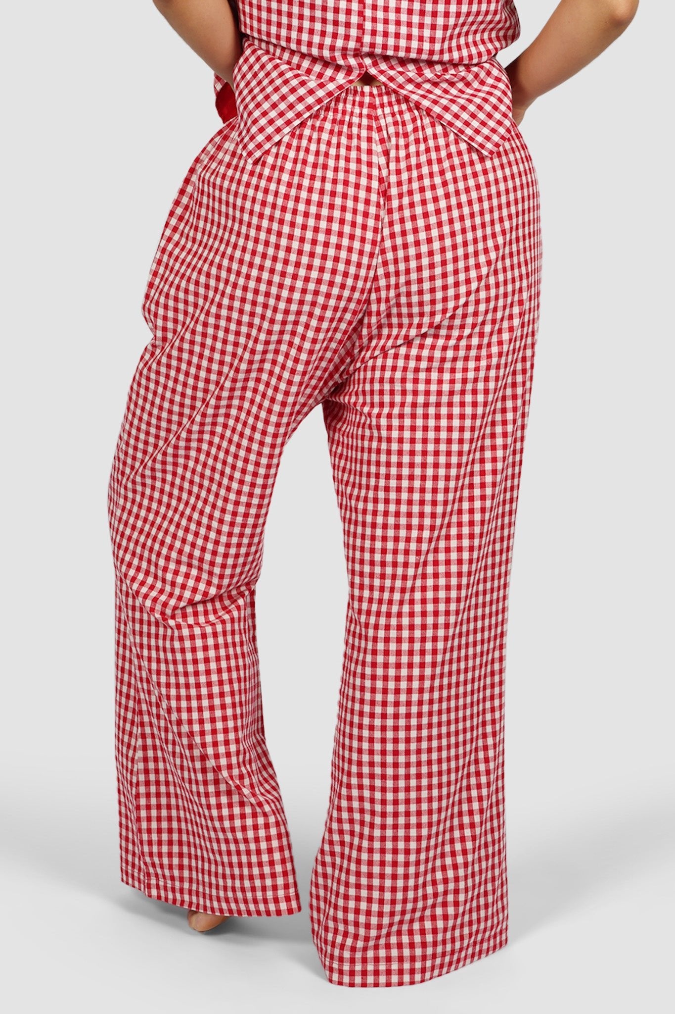 RAYA PANTS RED GINGHAM - Fayt The Label