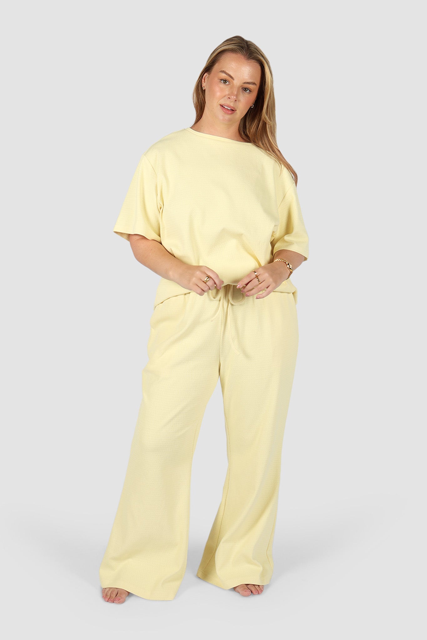 RAYLN RIB PANTS SOFT YELLOW - Fayt The Label