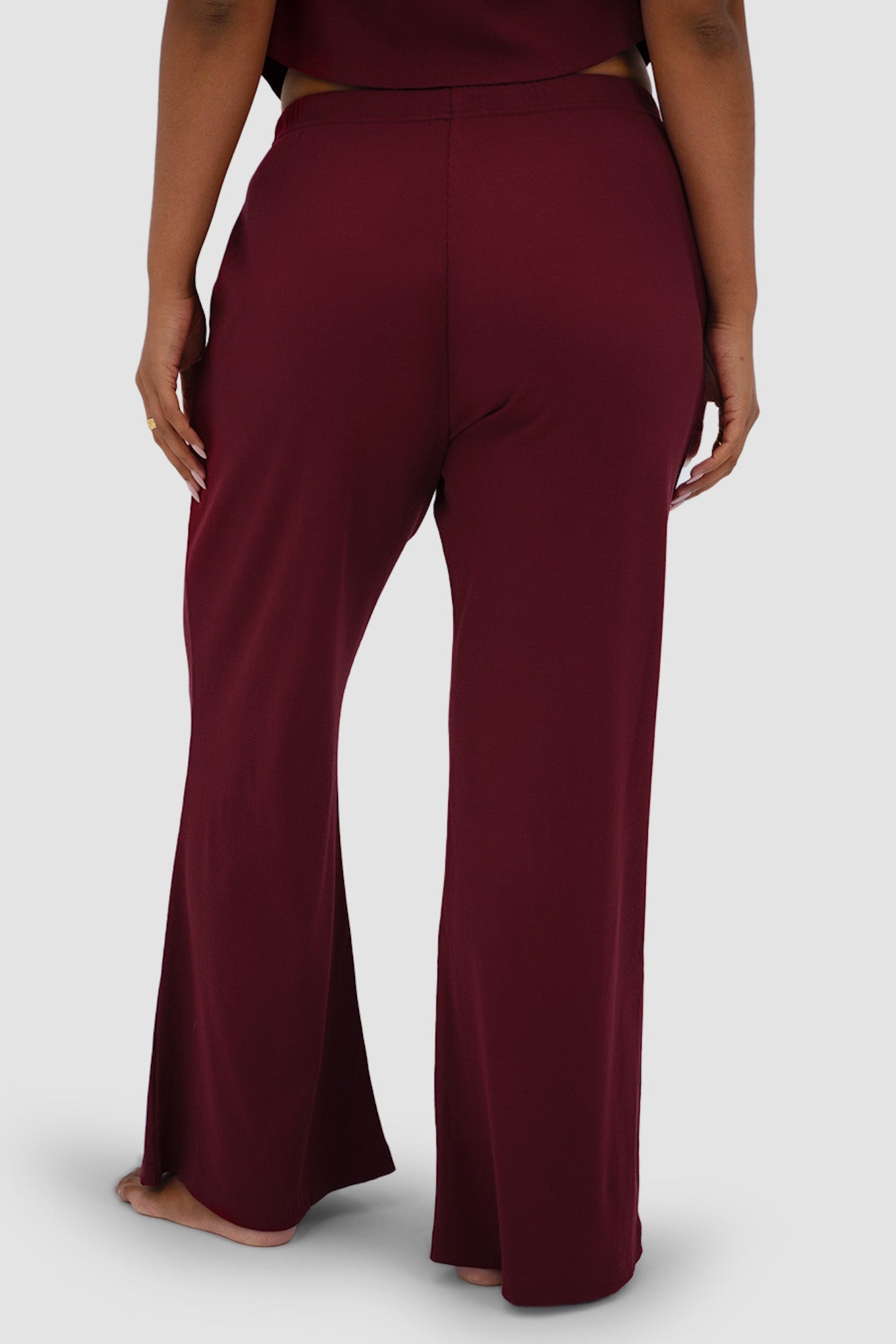 RAYLN RIB PANTS WINE - Fayt The Label