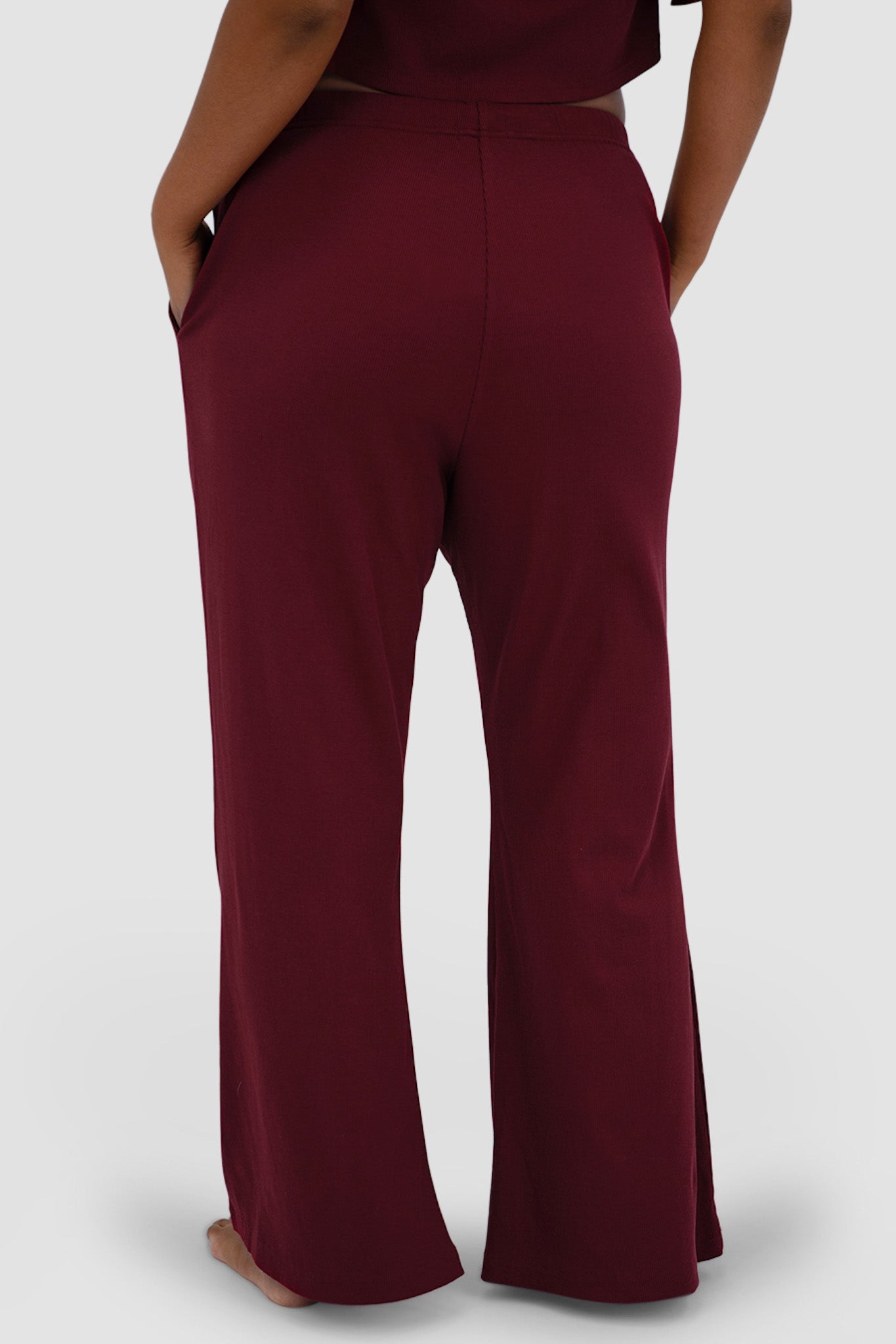 RAYLN RIB PANTS WINE - Fayt The Label
