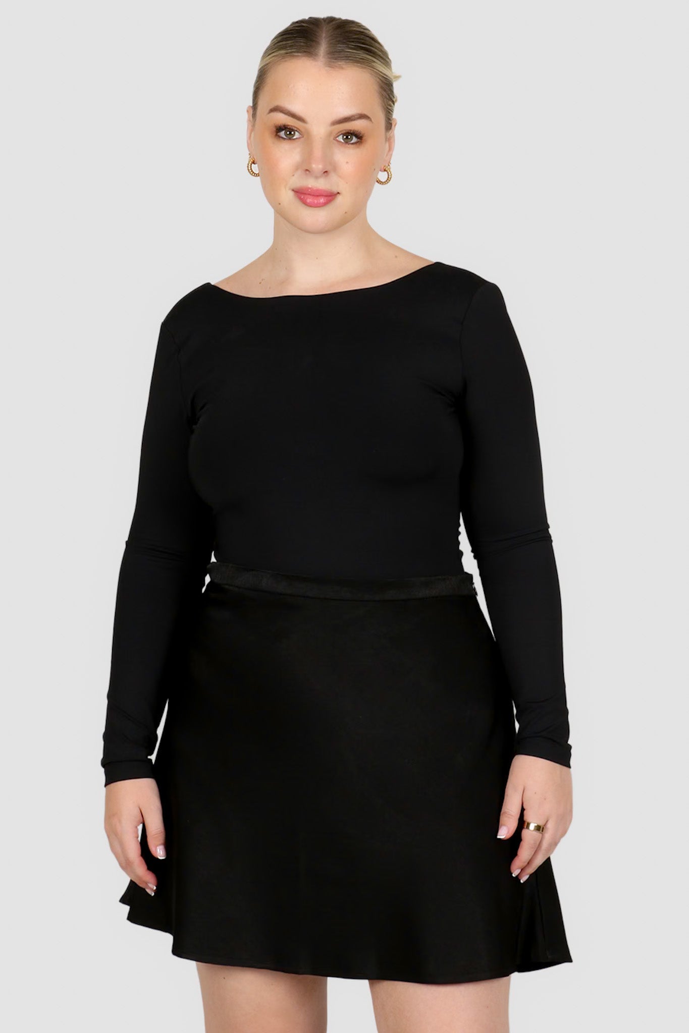 RENATA SLIP MINI SKIRT BLACK - Fayt The Label