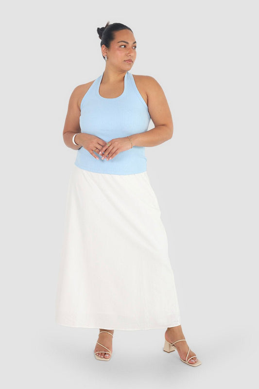 RENNA HALTER TOP BABY BLUE - Fayt The Label