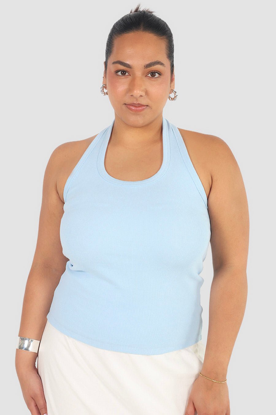 RENNA HALTER TOP BABY BLUE - Fayt The Label