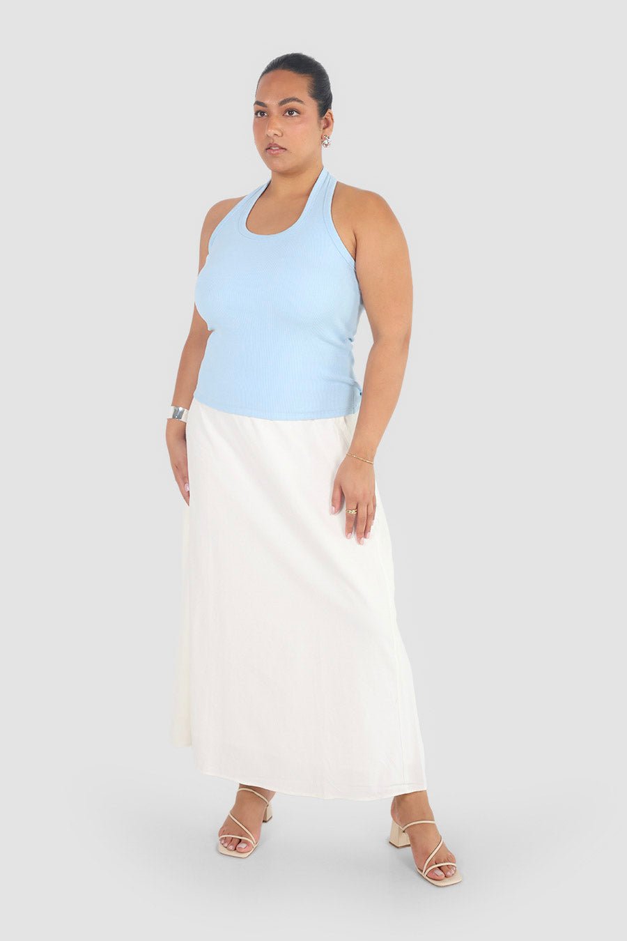 RENNA HALTER TOP BABY BLUE - Fayt The Label