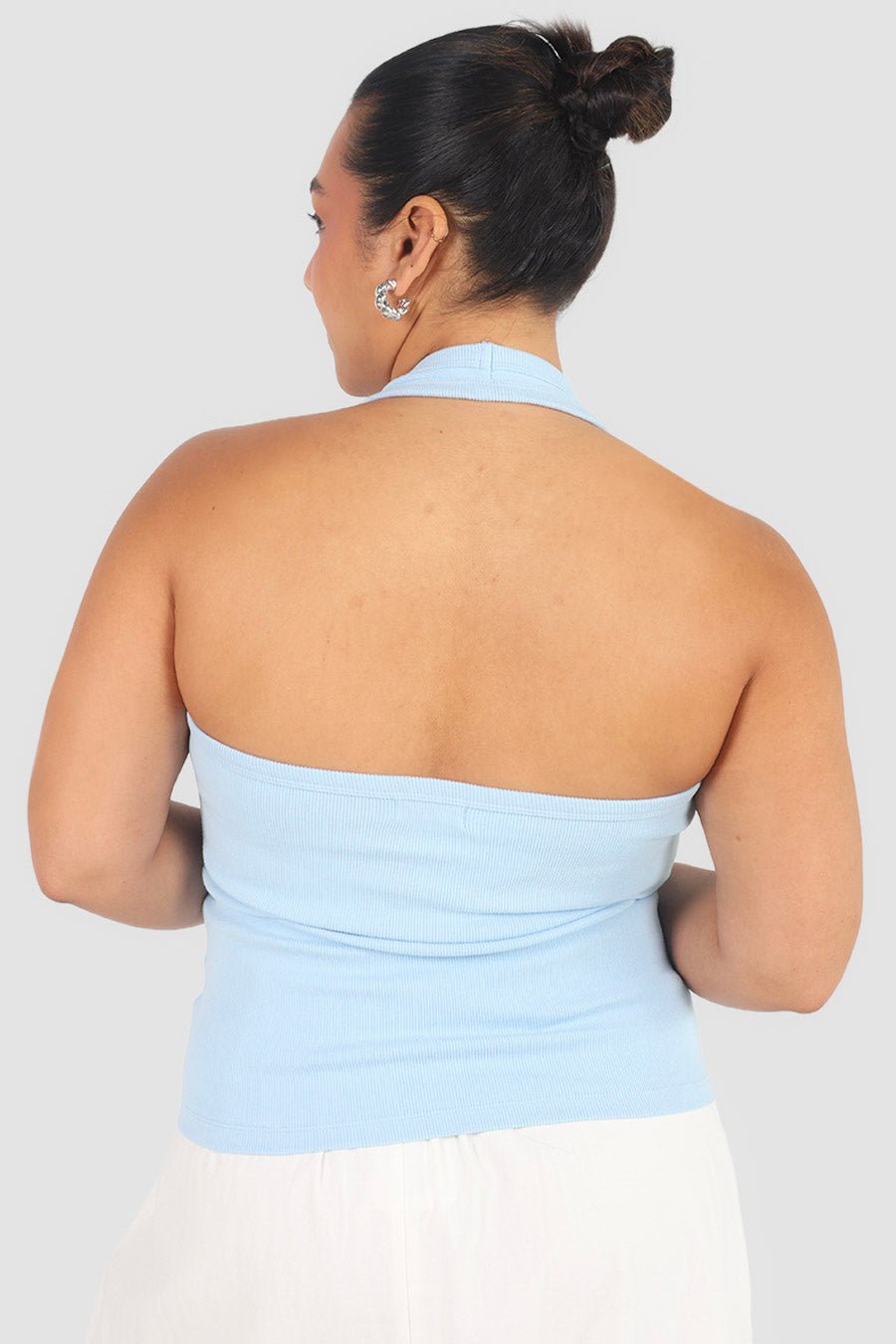 RENNA HALTER TOP BABY BLUE - Fayt The Label