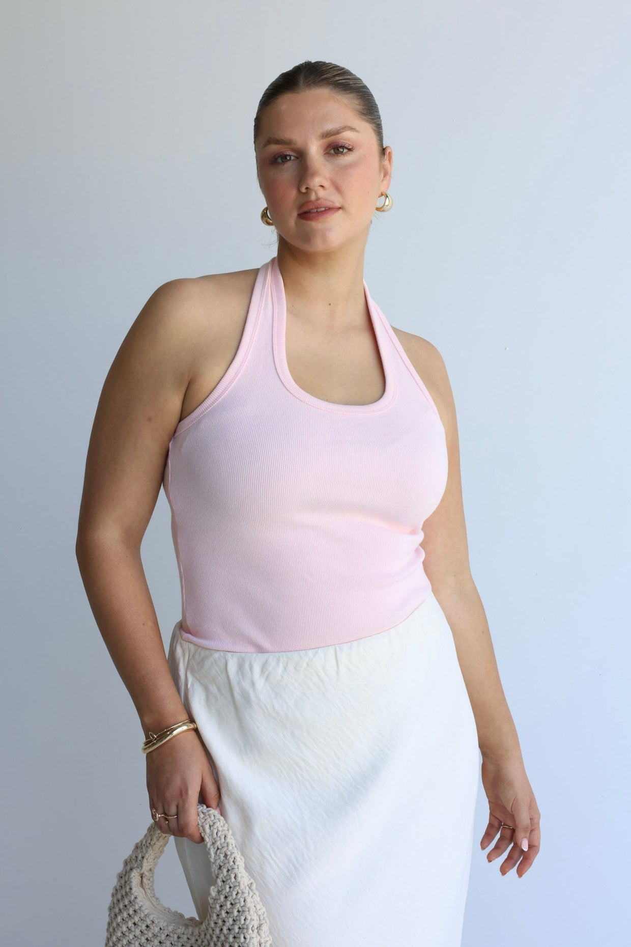 RENNA HALTER TOP PINK - Fayt The Label
