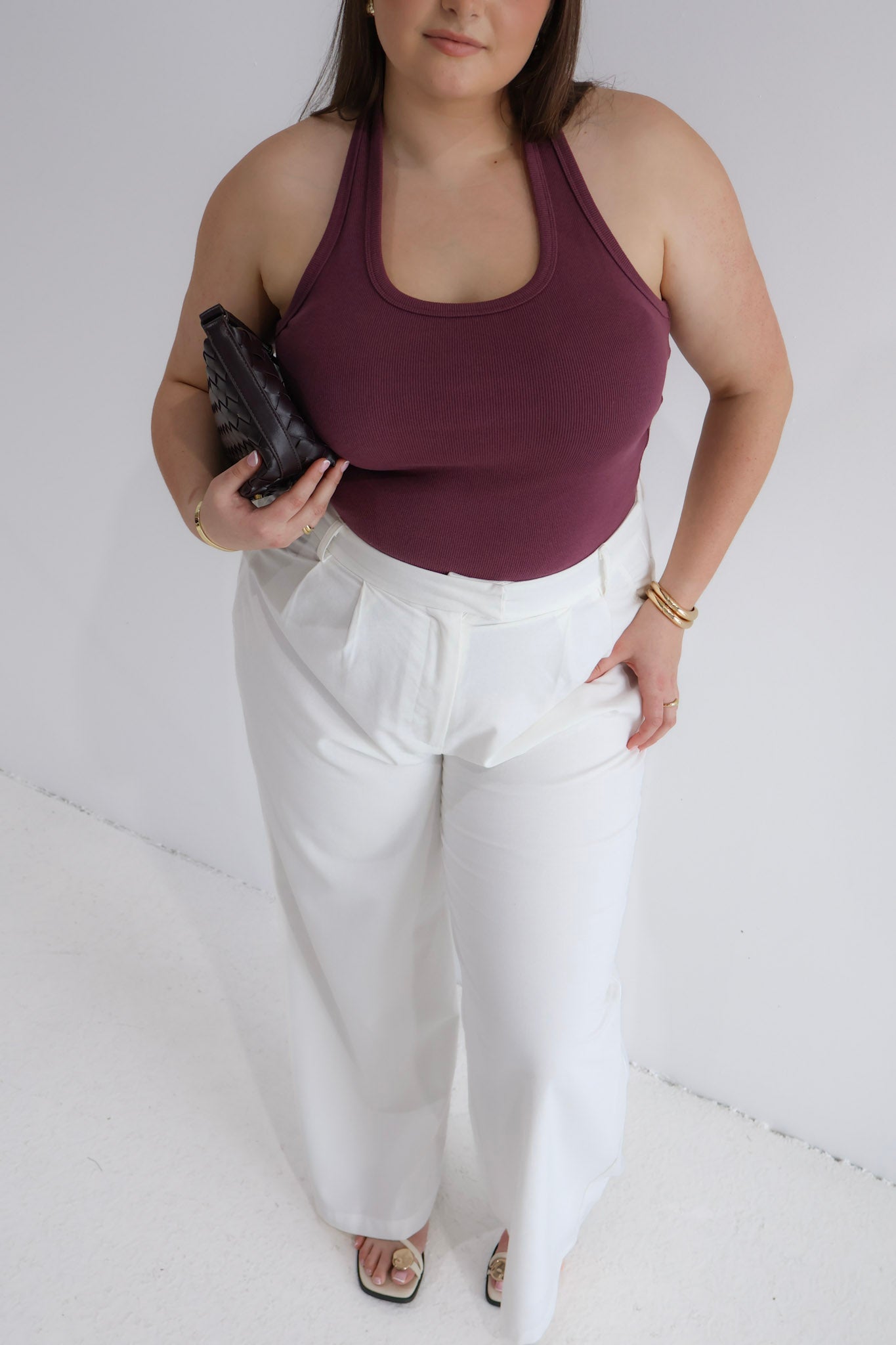 RENNA HALTER TOP PLUM - Fayt The Label