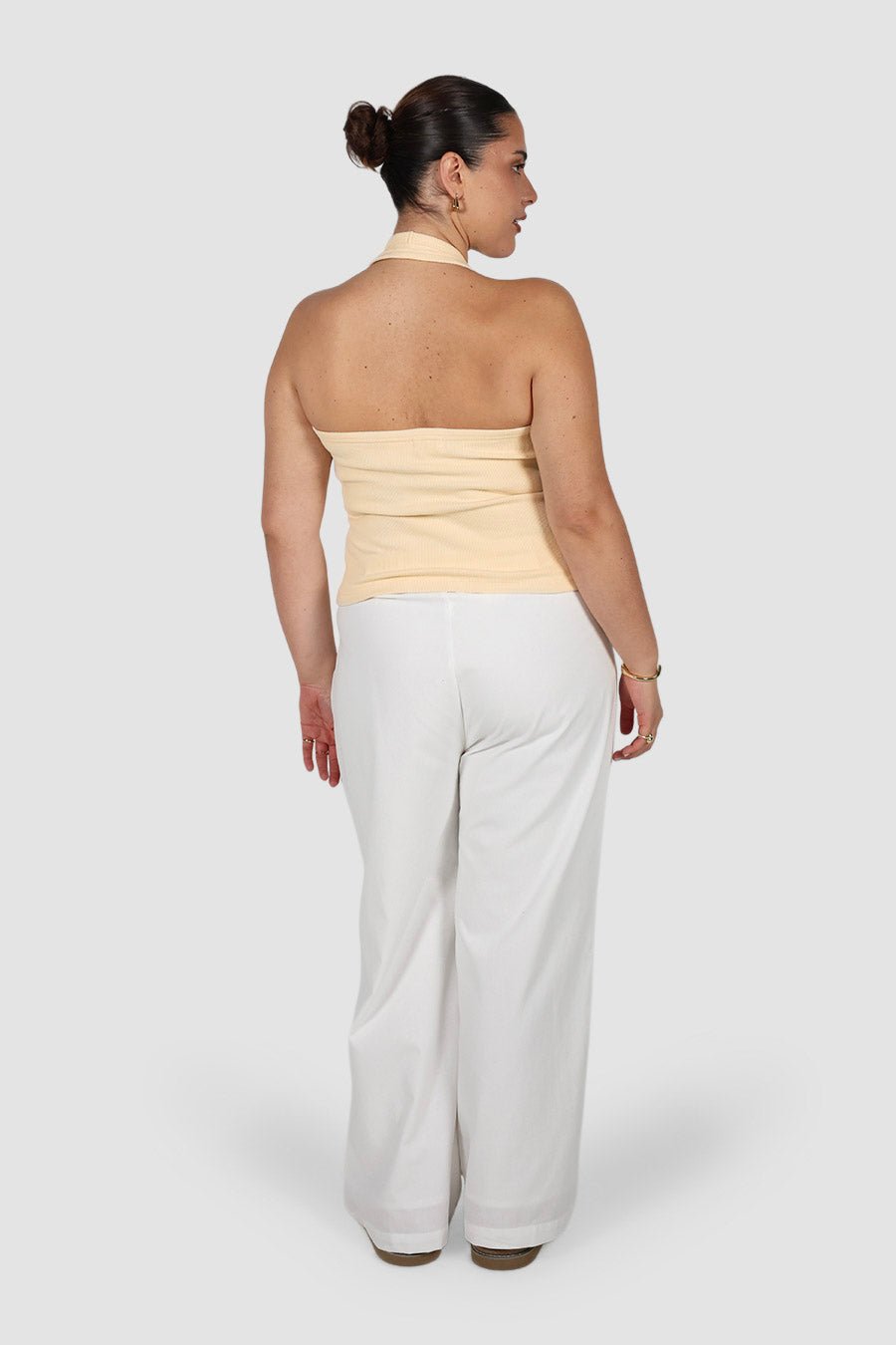 RENNA HALTER TOP VANILLA - Fayt The Label