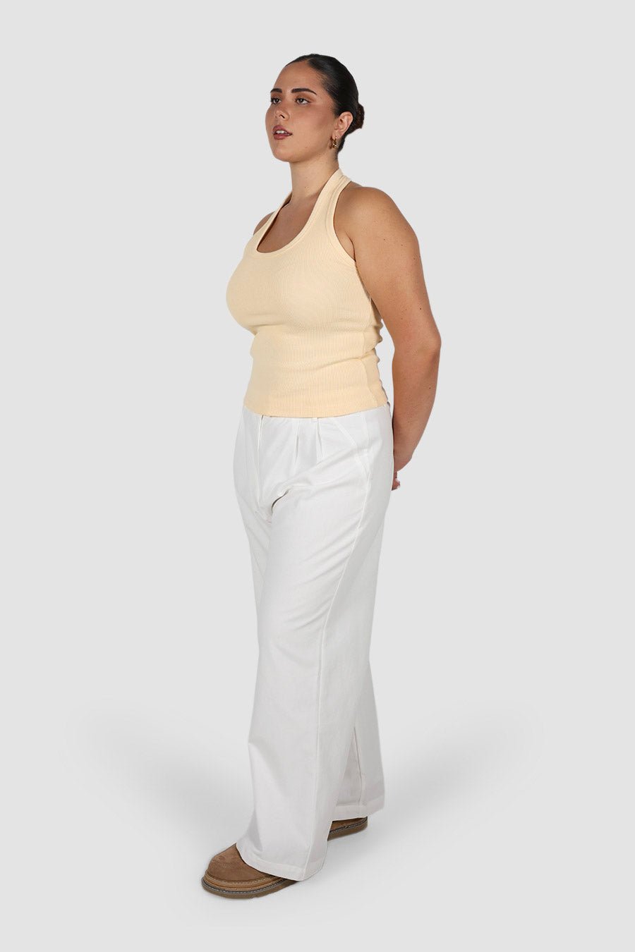 RENNA HALTER TOP VANILLA - Fayt The Label