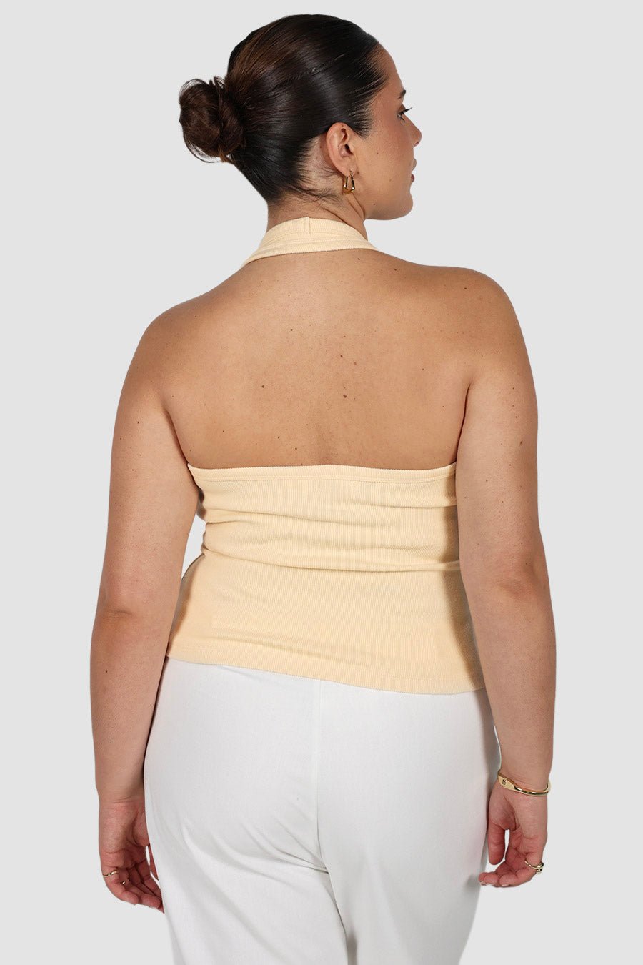 RENNA HALTER TOP VANILLA - Fayt The Label