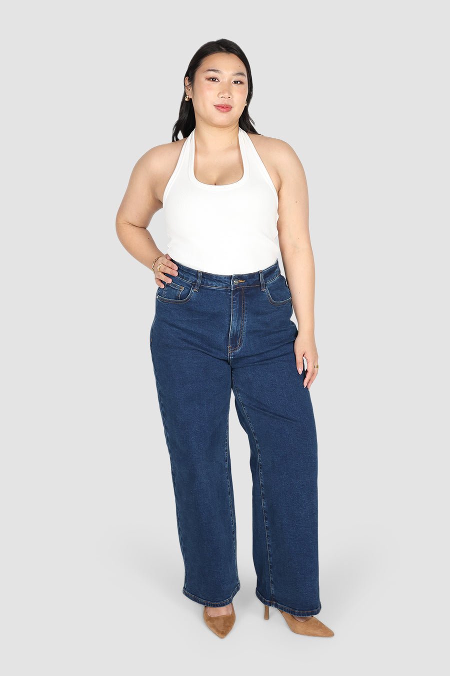 RENNA HALTER TOP WHITE - Fayt The Label