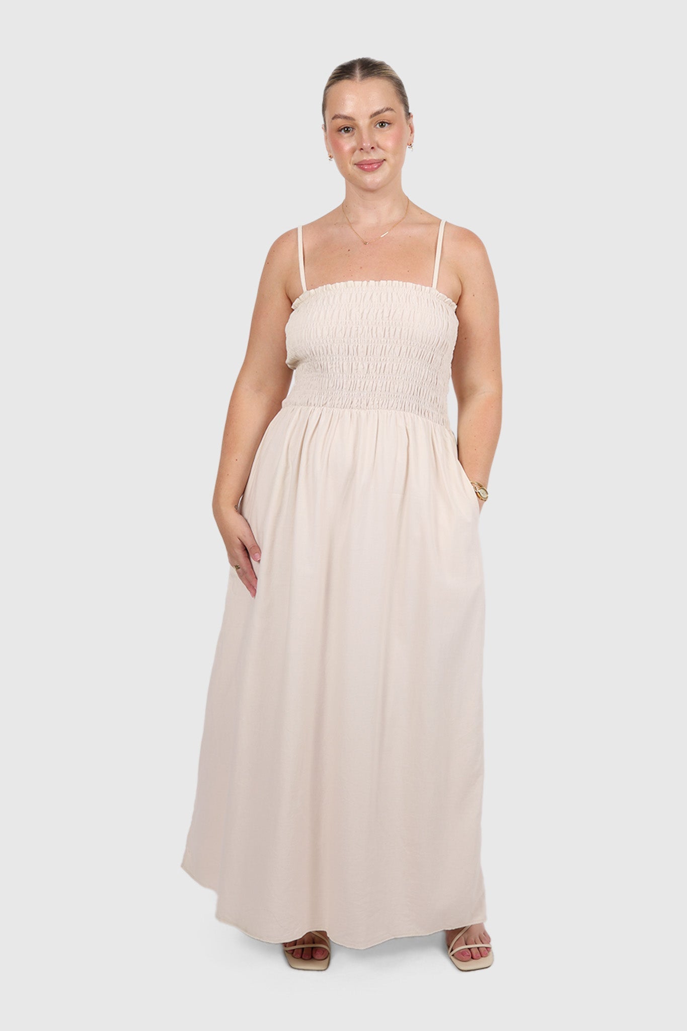 RILORA DRESS NEUTRAL - Fayt The Label