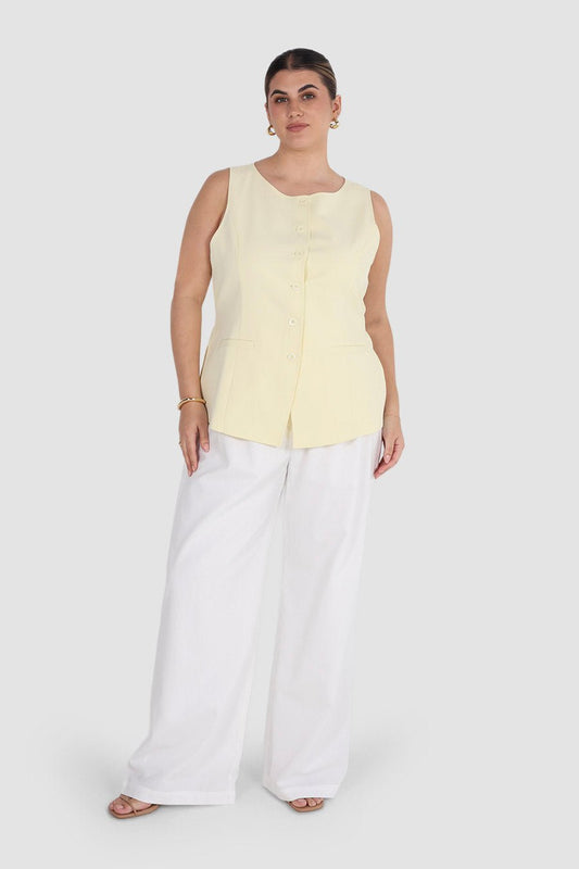 ROMIE VEST BABY YELLOW - Fayt The Label