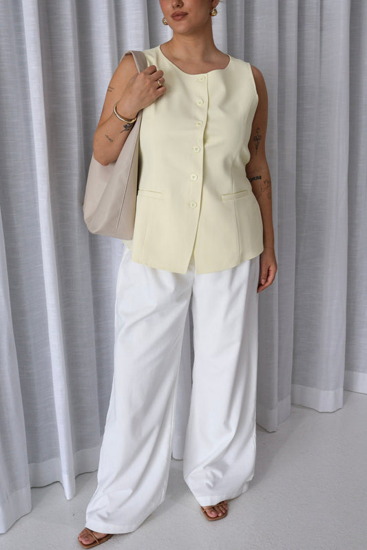 ROMIE VEST BABY YELLOW - Fayt The Label