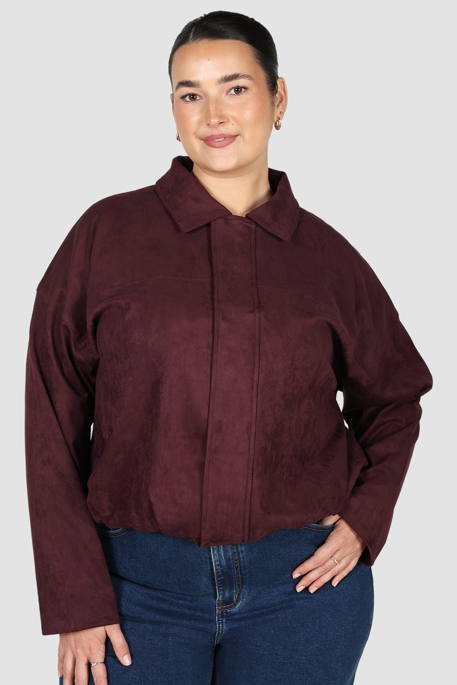 RORY BOMBER JACKET DEEP BURGUNDY - Fayt The Label