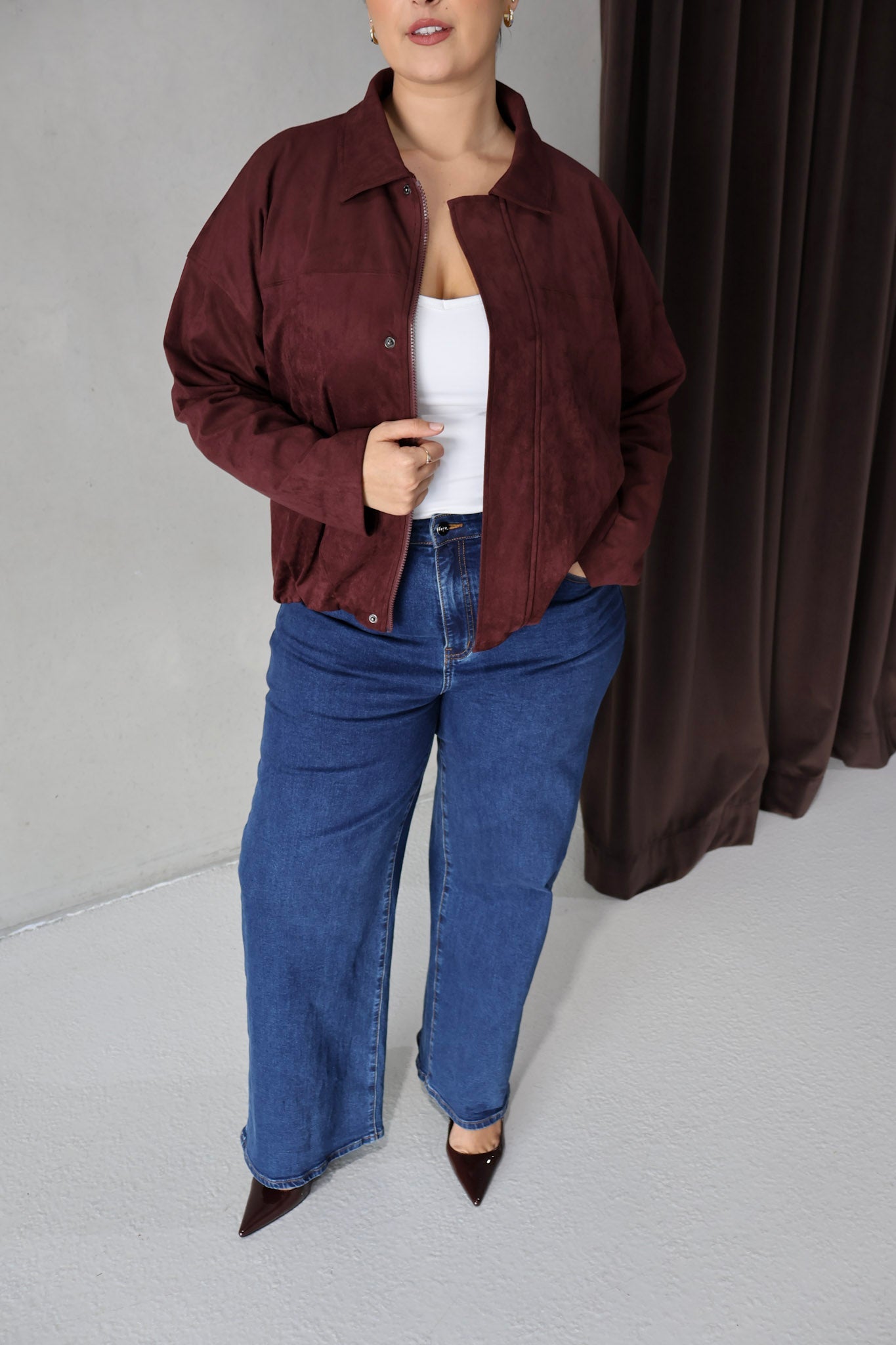 RORY BOMBER JACKET DEEP BURGUNDY - Fayt The Label