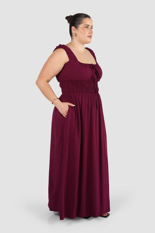 ROUX DRESS PLUM - Fayt The Label