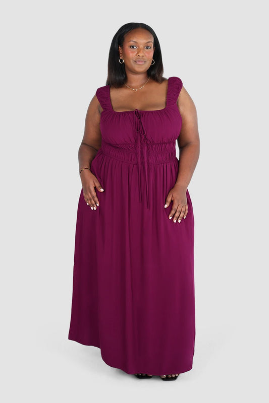 ROUX DRESS PLUM - Fayt The Label