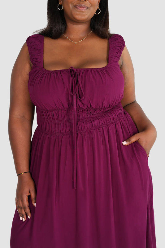 ROUX DRESS PLUM - Fayt The Label