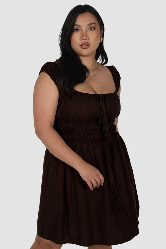 ROUX MINI DRESS ESPRESSO - Fayt The Label