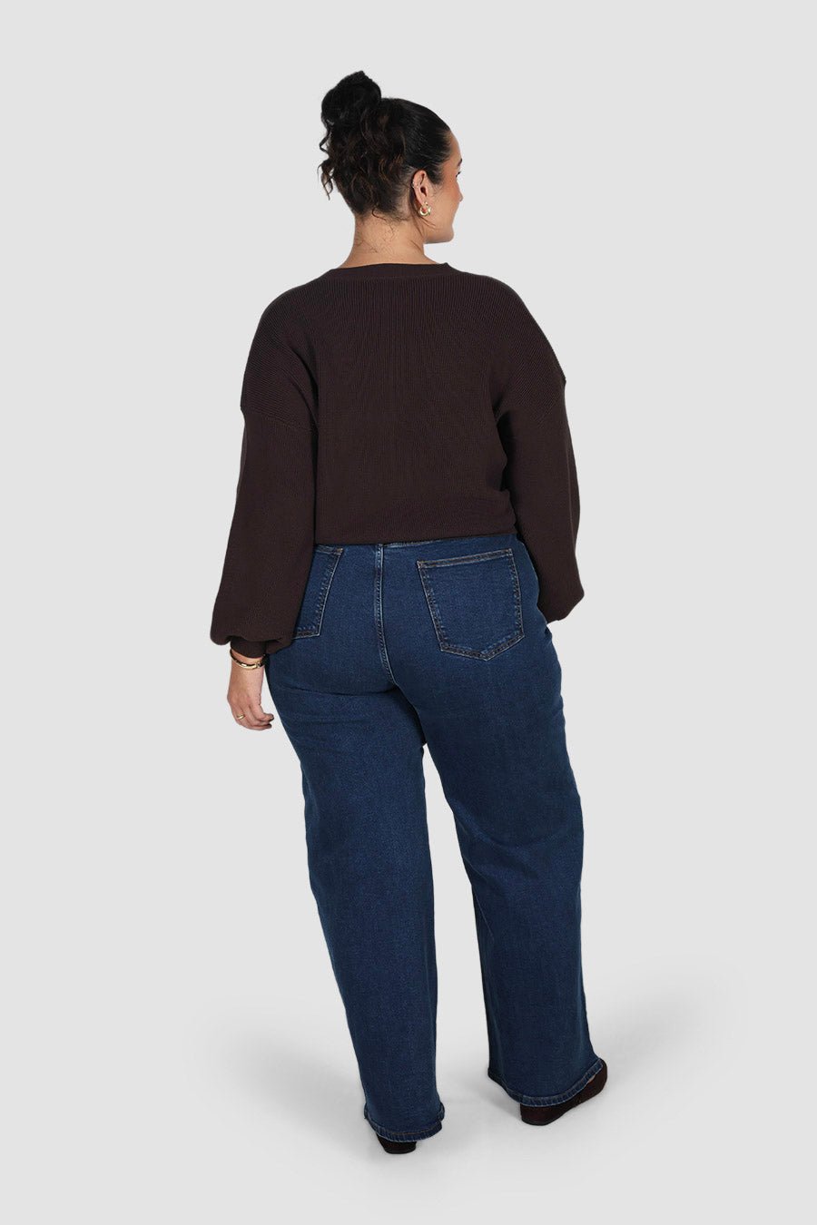 ROWIE BUTTON CARDIGAN CHOCOLATE - Fayt The Label