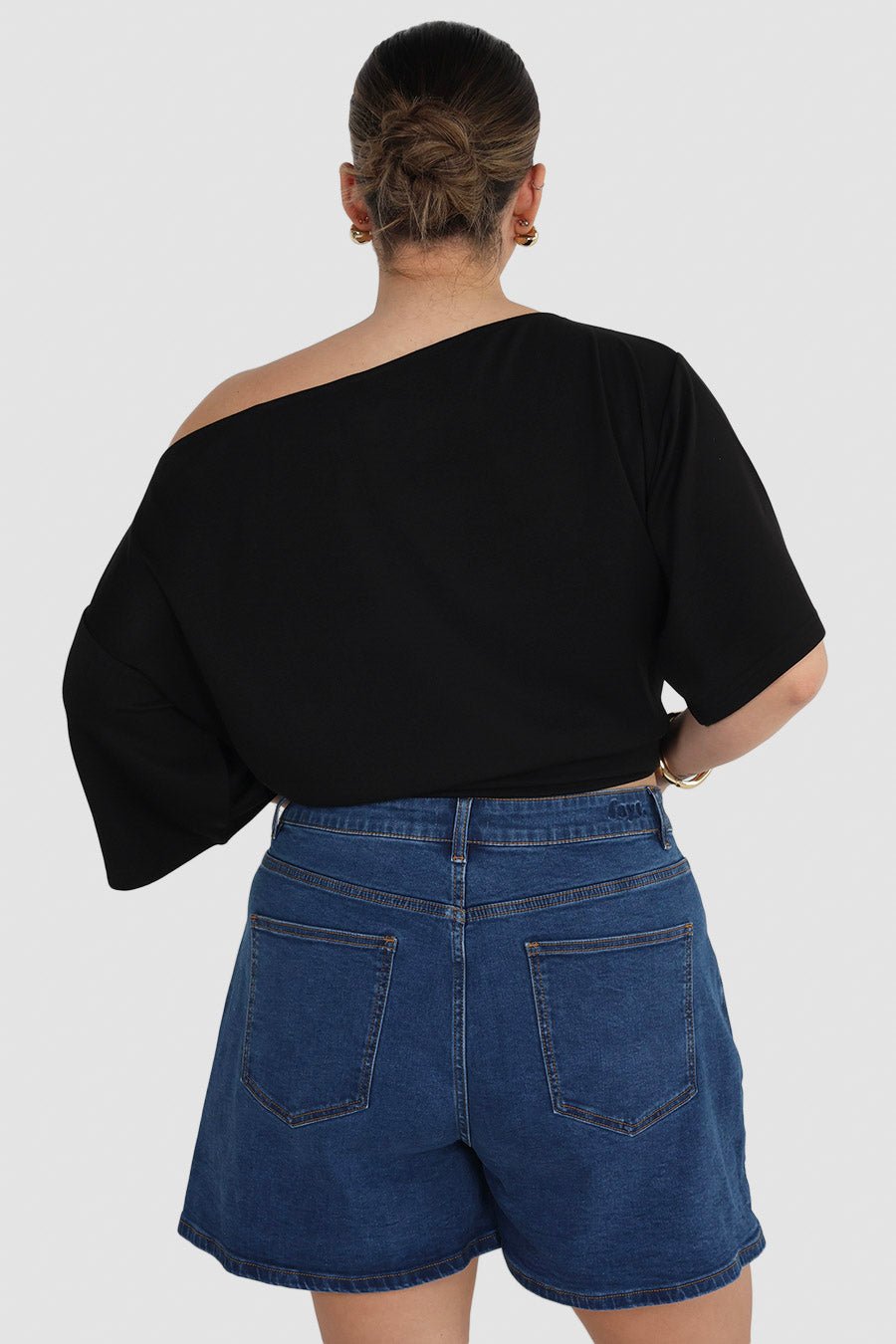 RYDER DENIM SHORTS MID BLUE - Fayt The Label