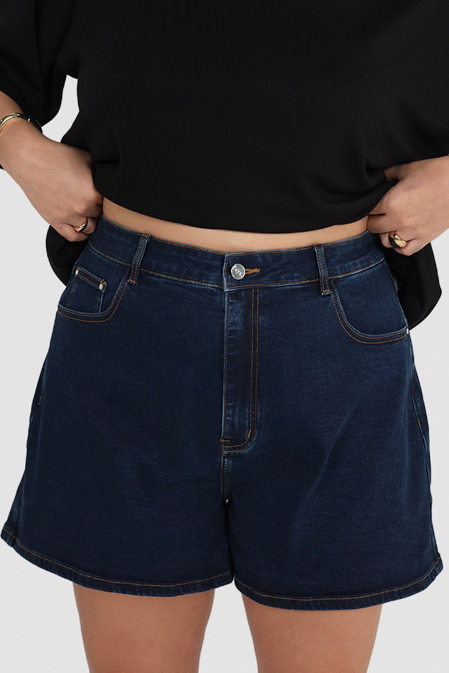 RYDER DENIM SHORTS ULTRA DARK BLUE - Fayt The Label