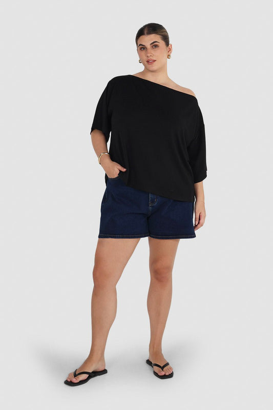 RYDER DENIM SHORTS ULTRA DARK BLUE - Fayt The Label