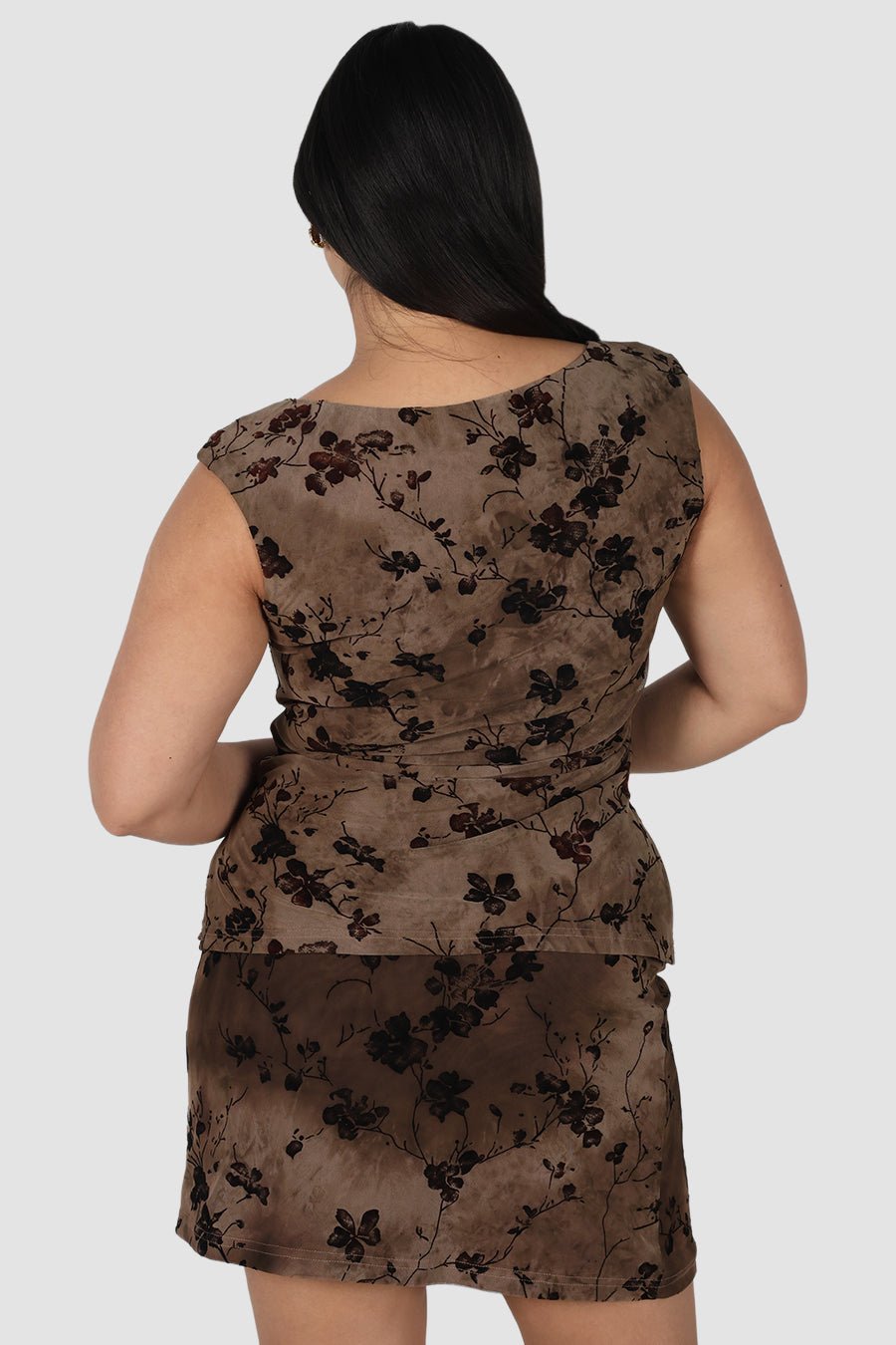 SABELA MINI SKIRT SEPIA PETAL - Fayt The Label