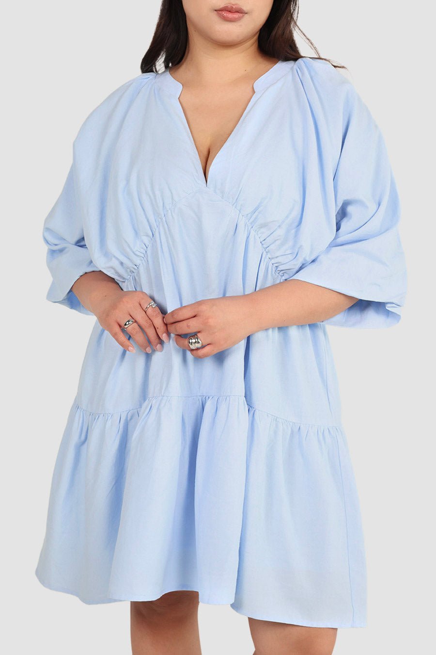 SALORA DRESS SOFT BLUE - Fayt The Label