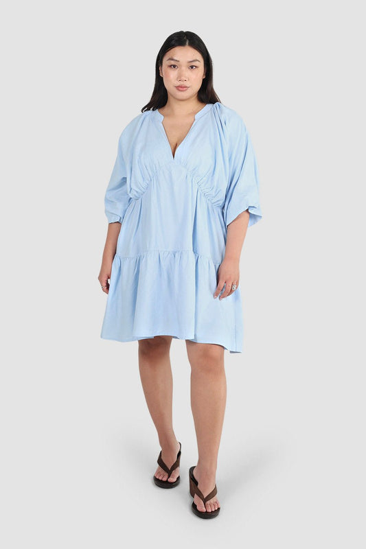 SALORA DRESS SOFT BLUE - Fayt The Label
