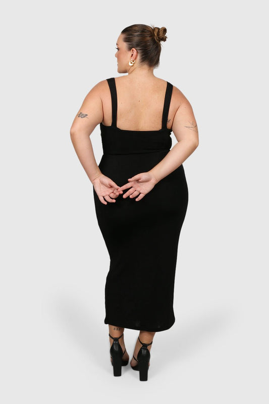 SASCHA DRESS BLACK - Fayt The Label