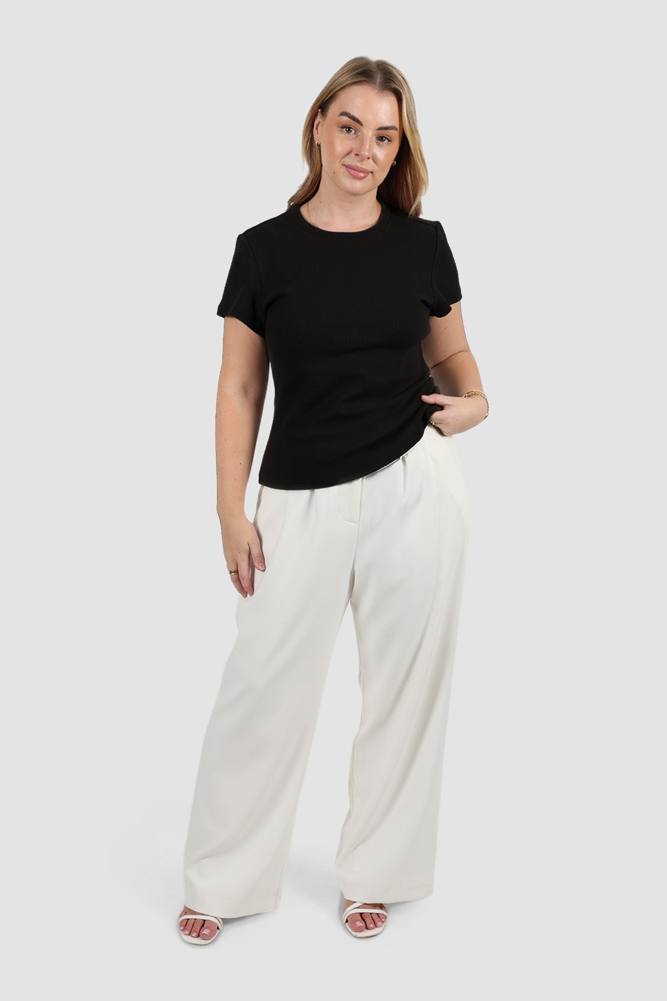 SAVANNAH RIB TEE BLACK - Fayt The Label