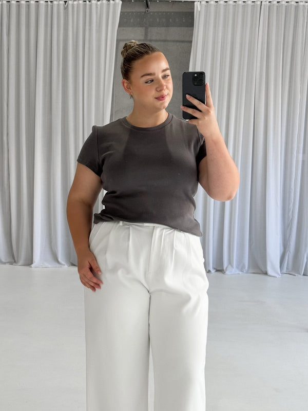 SAVANNAH RIB TEE GREY - Fayt The Label