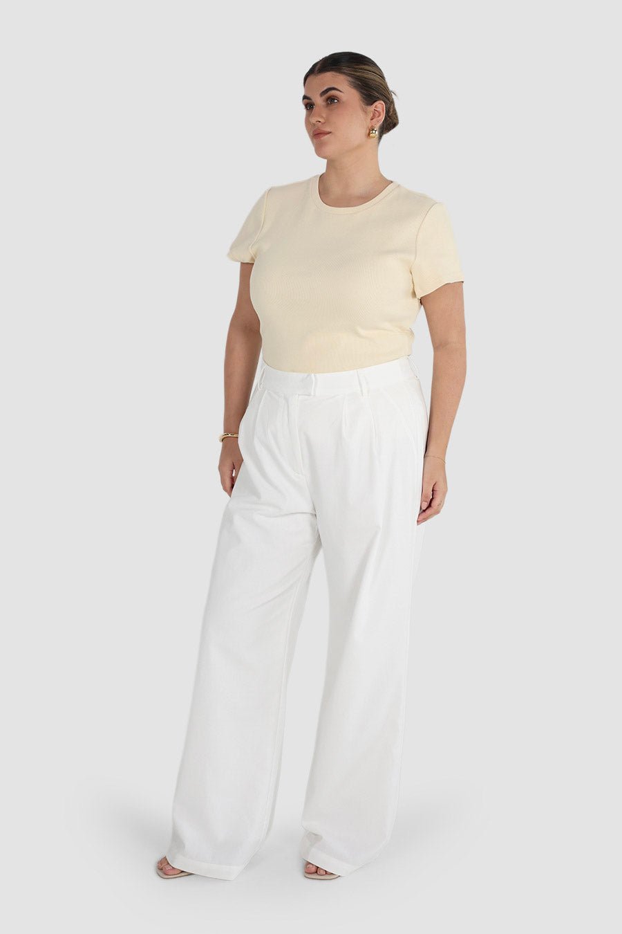 SAVANNAH RIB TEE VANILLA - Fayt The Label