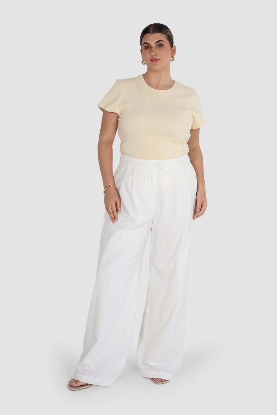 SAVANNAH RIB TEE VANILLA - Fayt The Label
