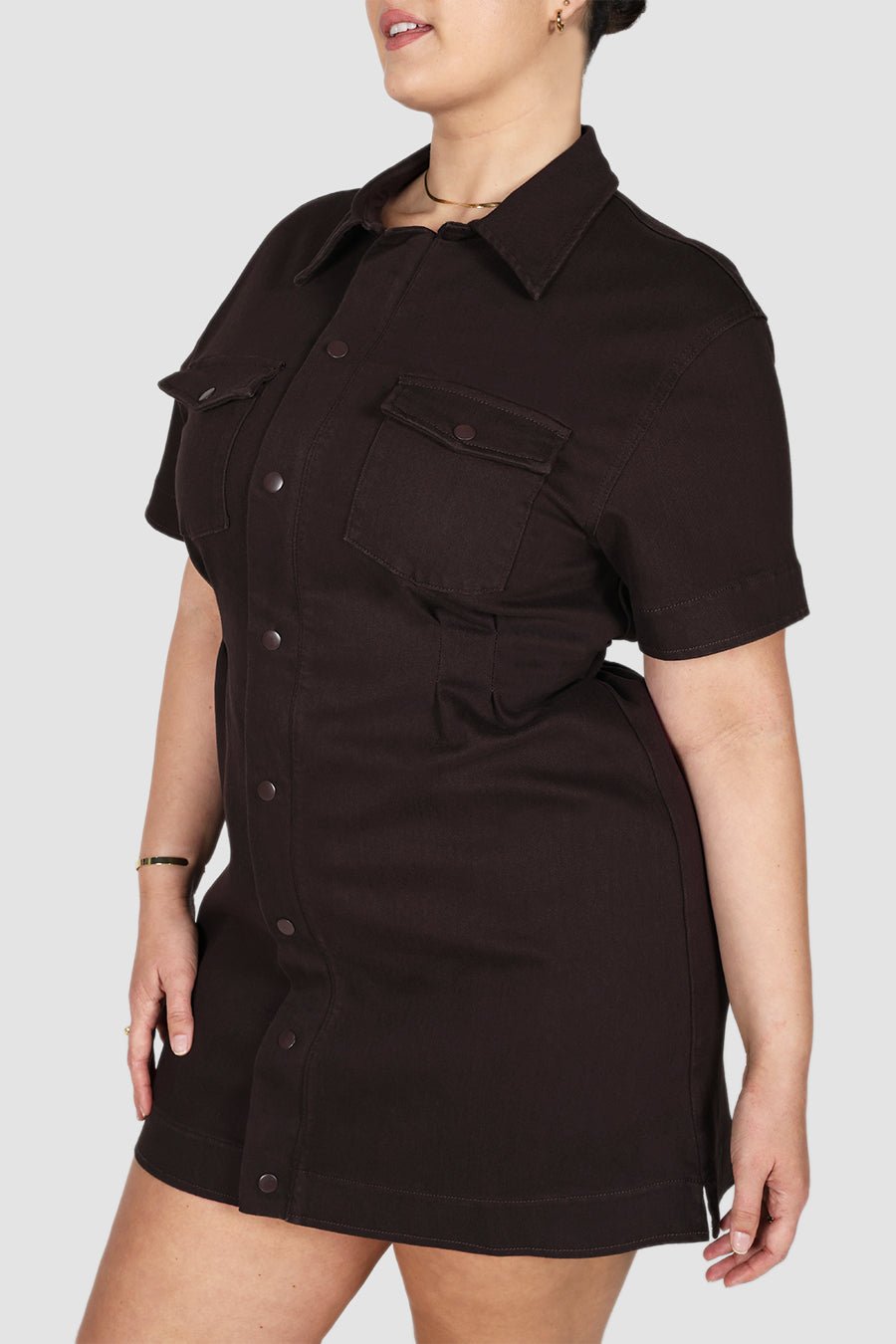SAVEIRA DENIM DRESS ESPRESSO - Fayt The Label