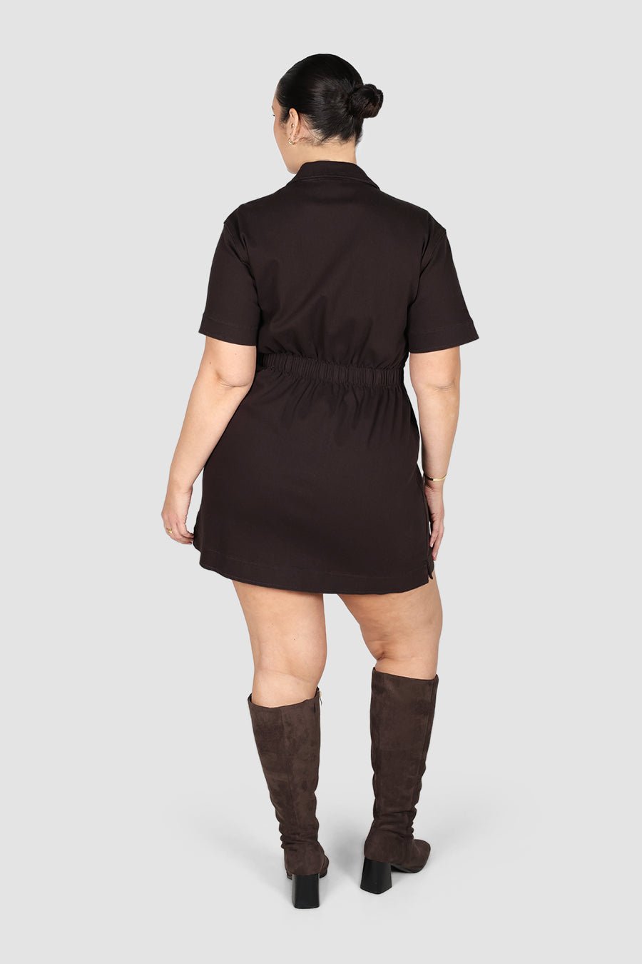 SAVEIRA DENIM DRESS ESPRESSO - Fayt The Label