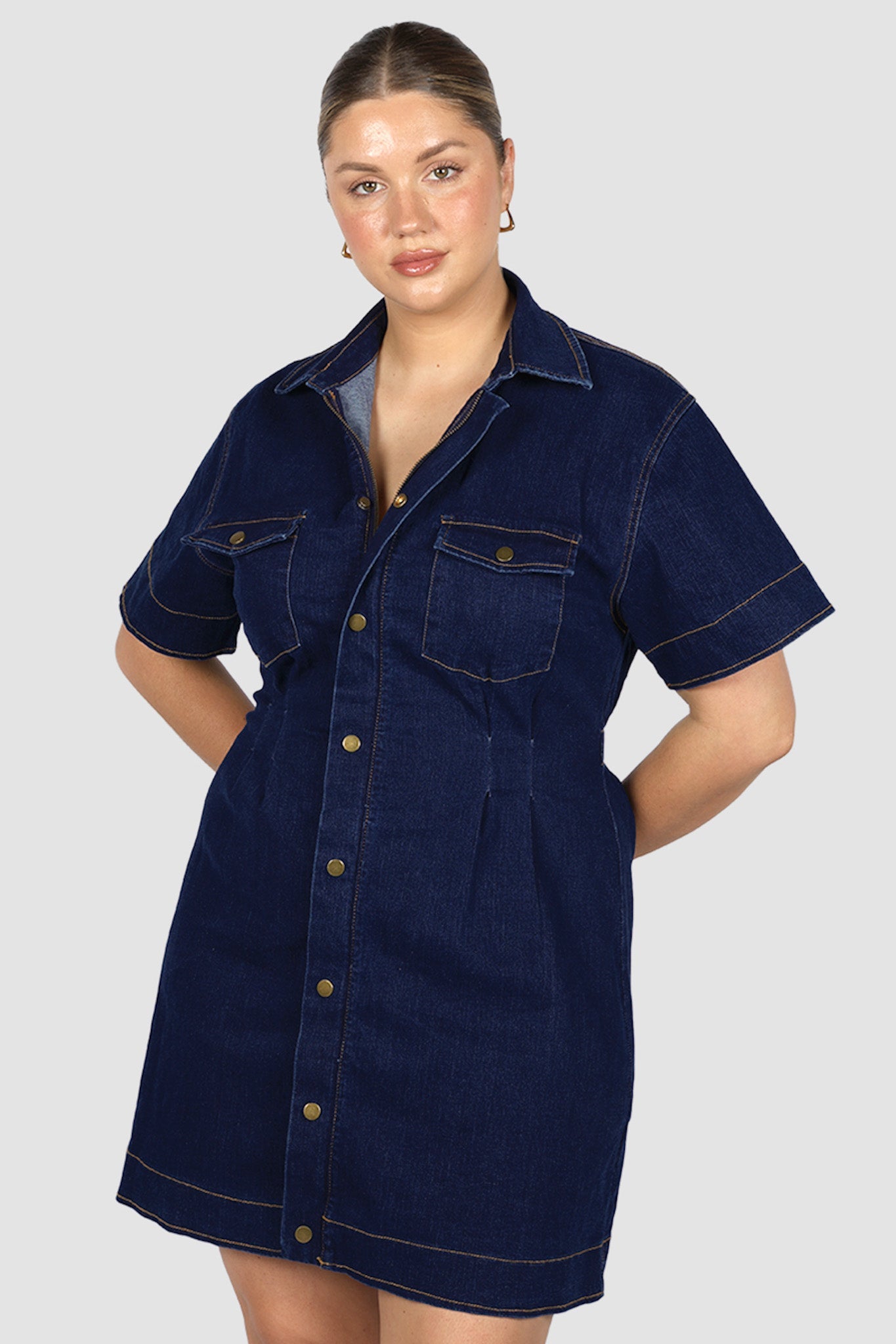 SAVEIRA DENIM DRESS MIDNIGHT - Fayt The Label