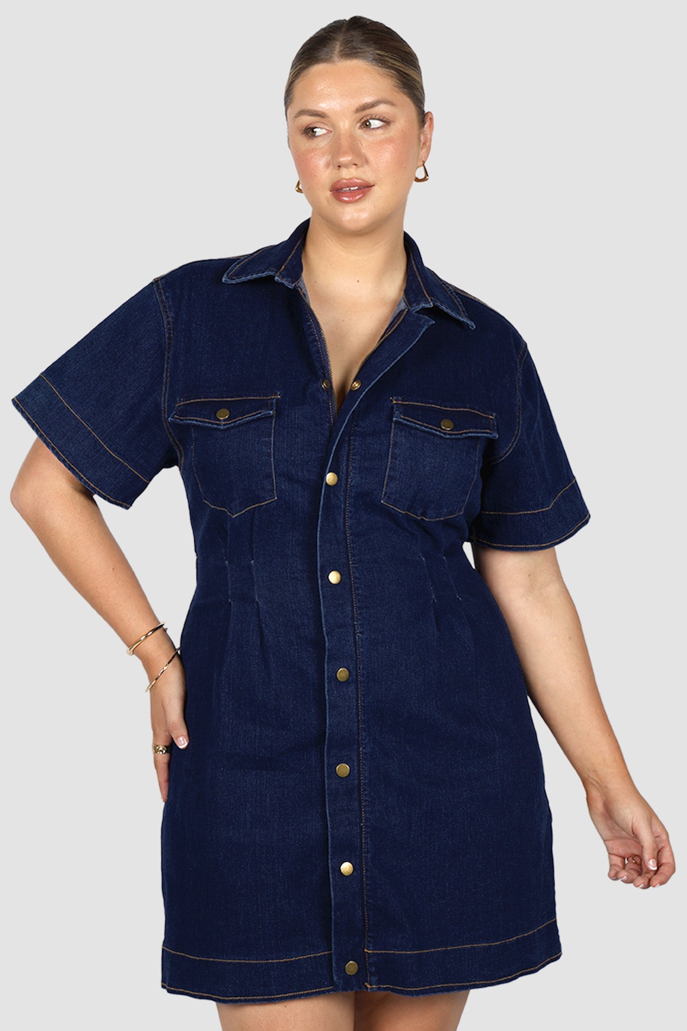 SAVEIRA DENIM DRESS MIDNIGHT - Fayt The Label