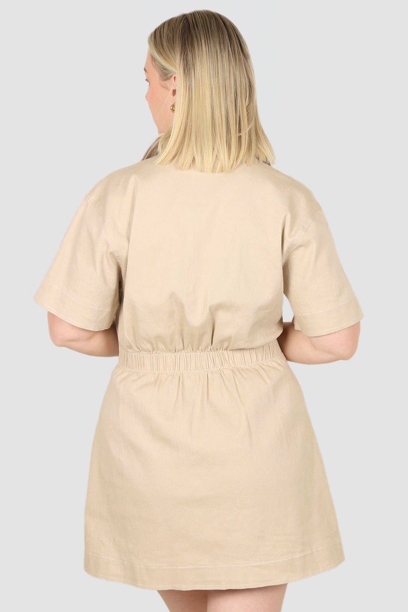 SAVEIRA DENIM DRESS STONE - Fayt The Label