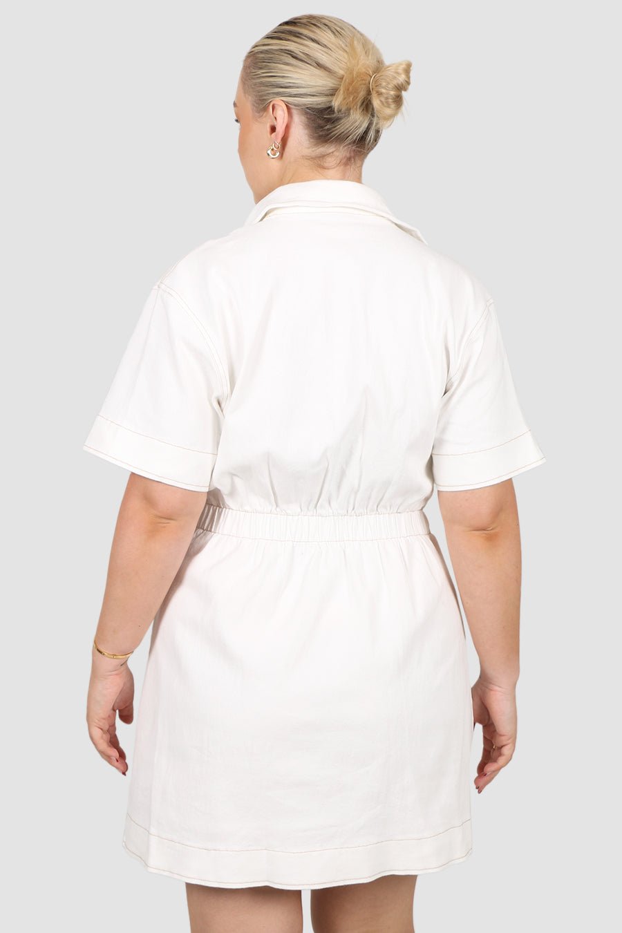 SAVEIRA DENIM DRESS WHITE - Fayt The Label