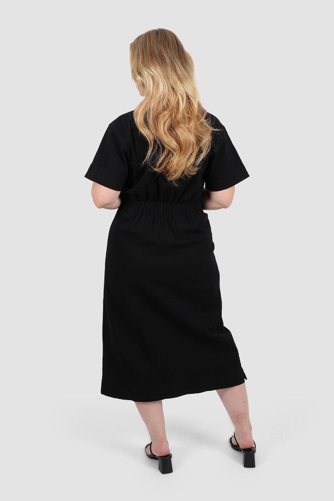 SAVEIRA DENIM MIDI DRESS BLACKOUT - Fayt The Label
