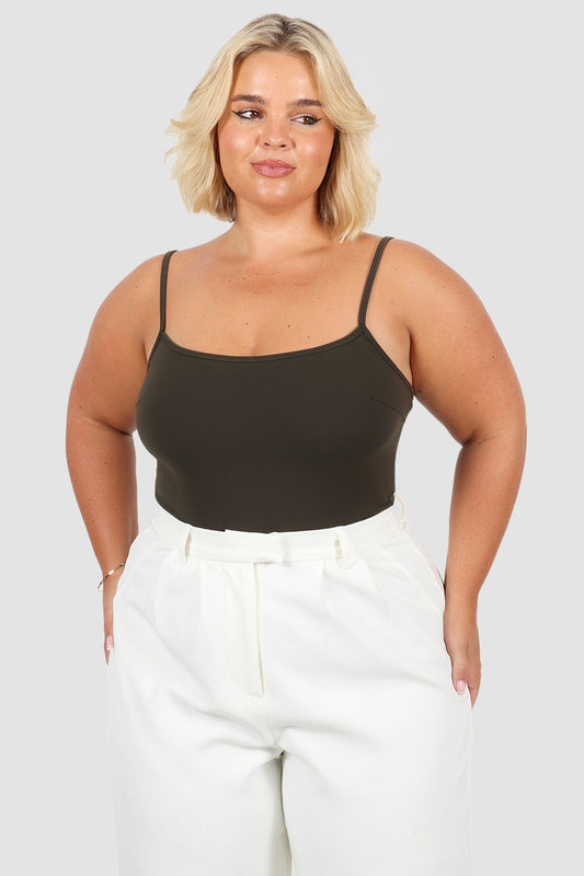 SAWYER BODYSUIT DEEP OLIVE - Fayt The Label