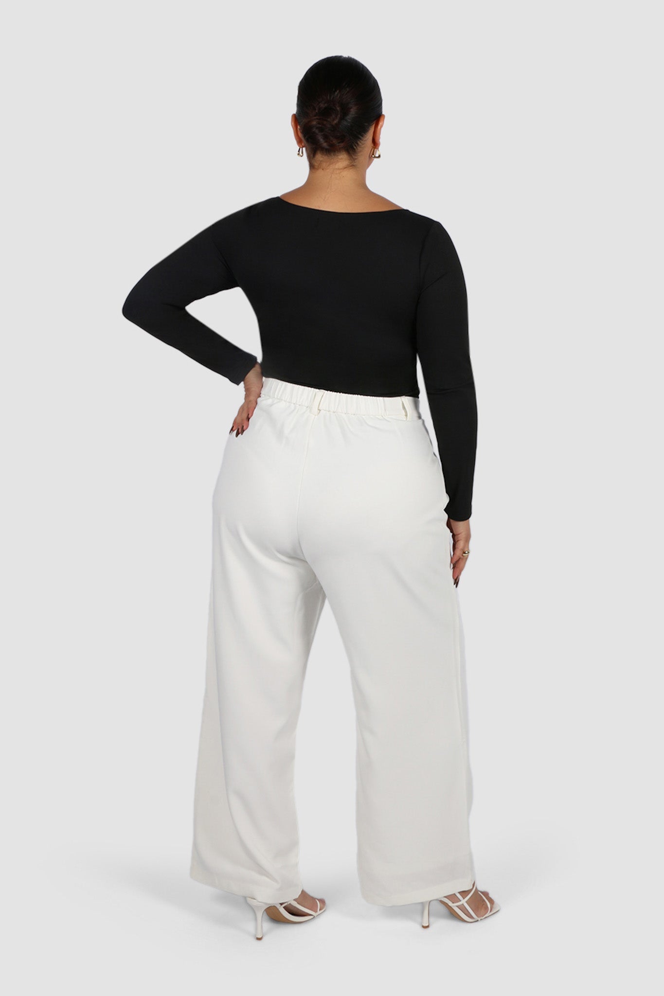 SCOOP NECK BODYSUIT BLACK - Fayt The Label