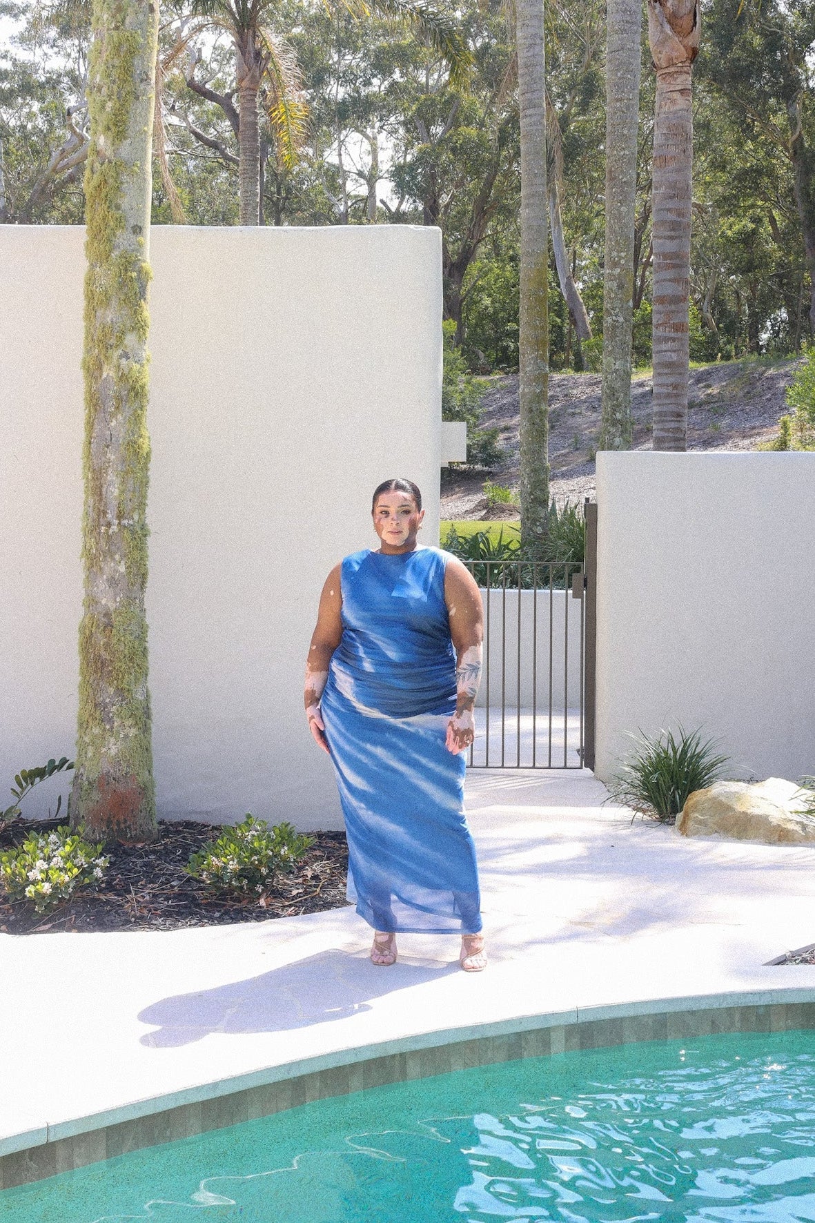 SELAYA DRESS AZURE WASH - Fayt The Label